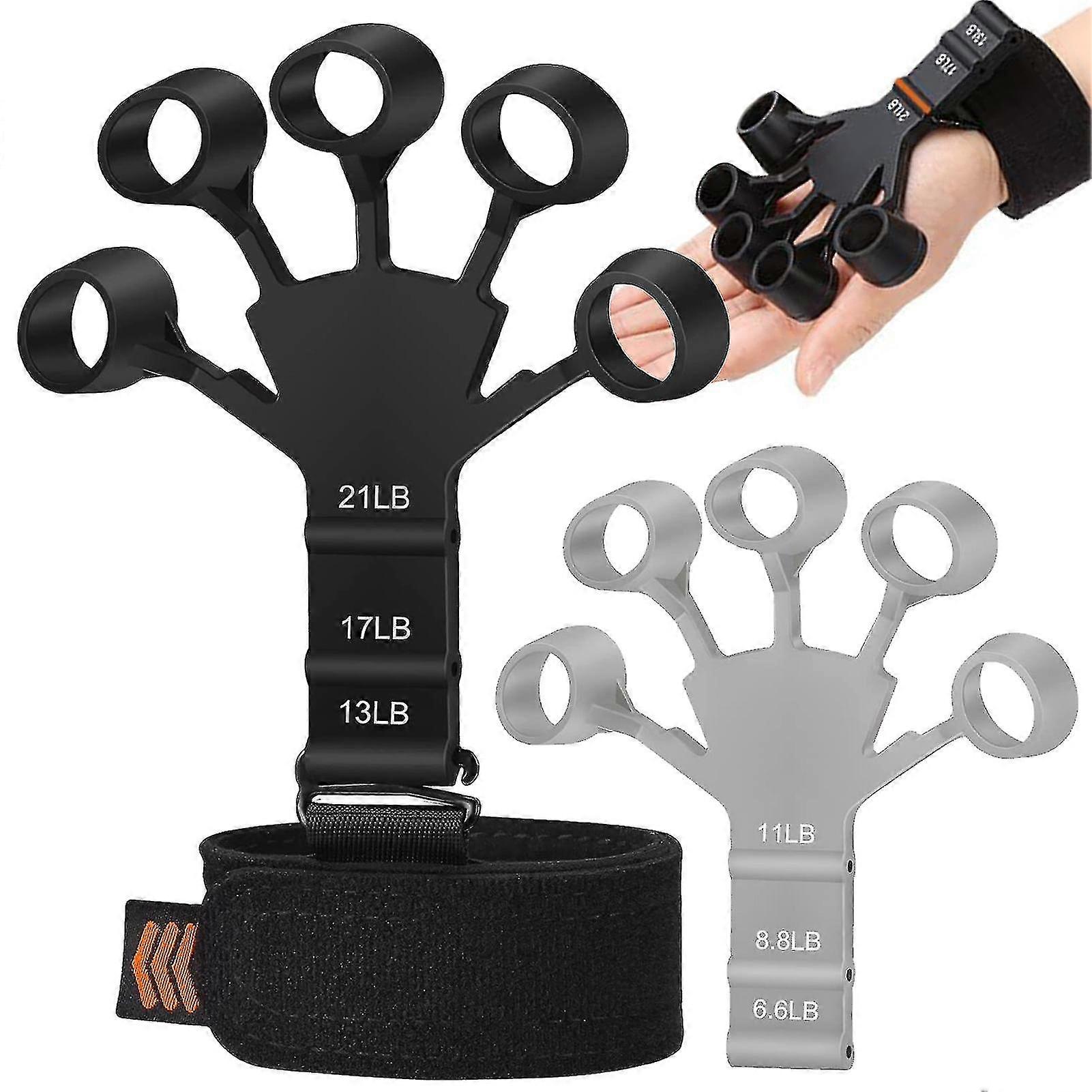 Vingerversterker Duurzame vingertrainer &handversterking met 6 resistente niveaus vingerverlenging en gripsterkte