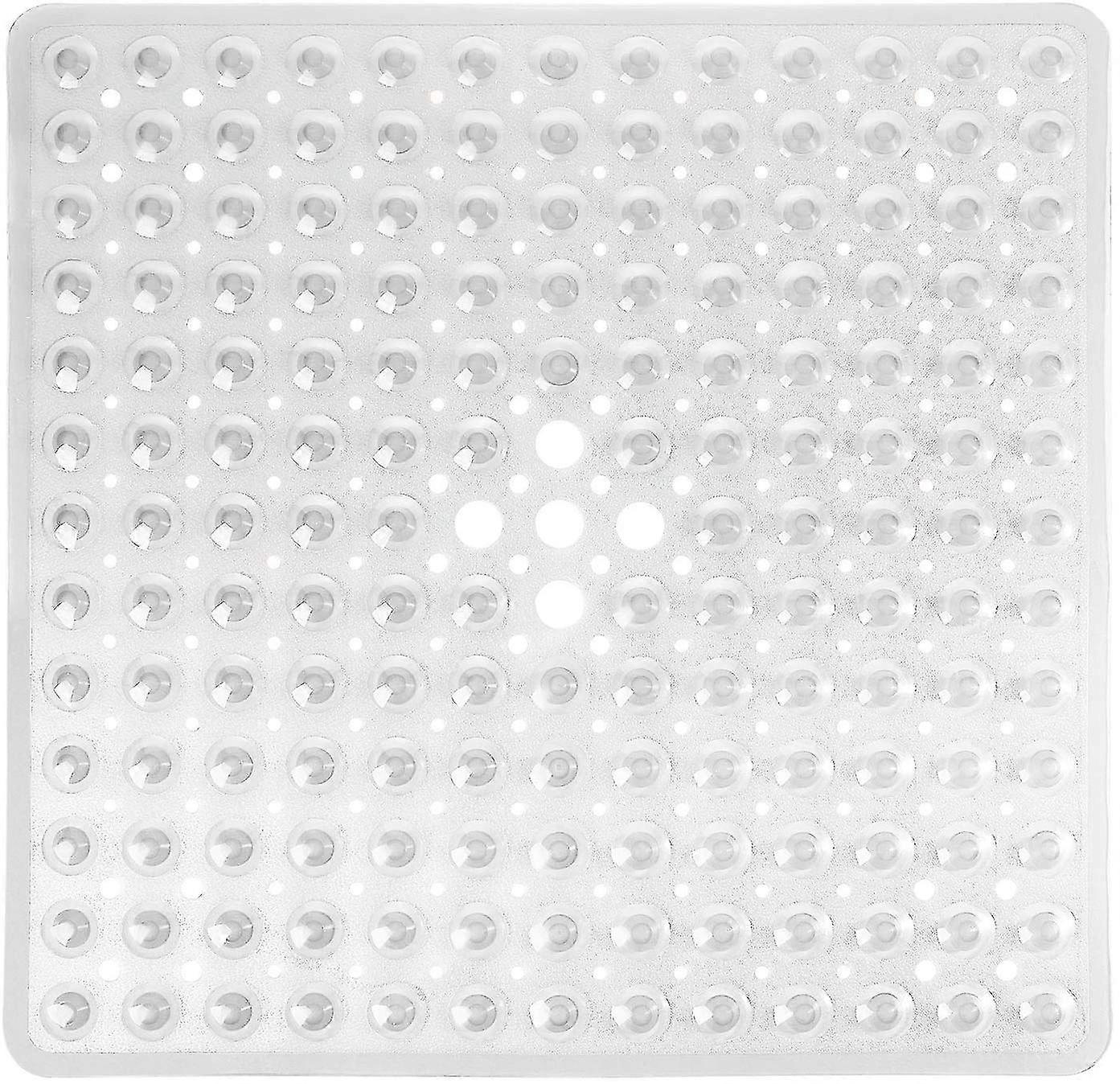 firkantet badekar brusebad måtte til badeværelset, skridsikre sugekopper med afløbshuller, maskinvaskbar