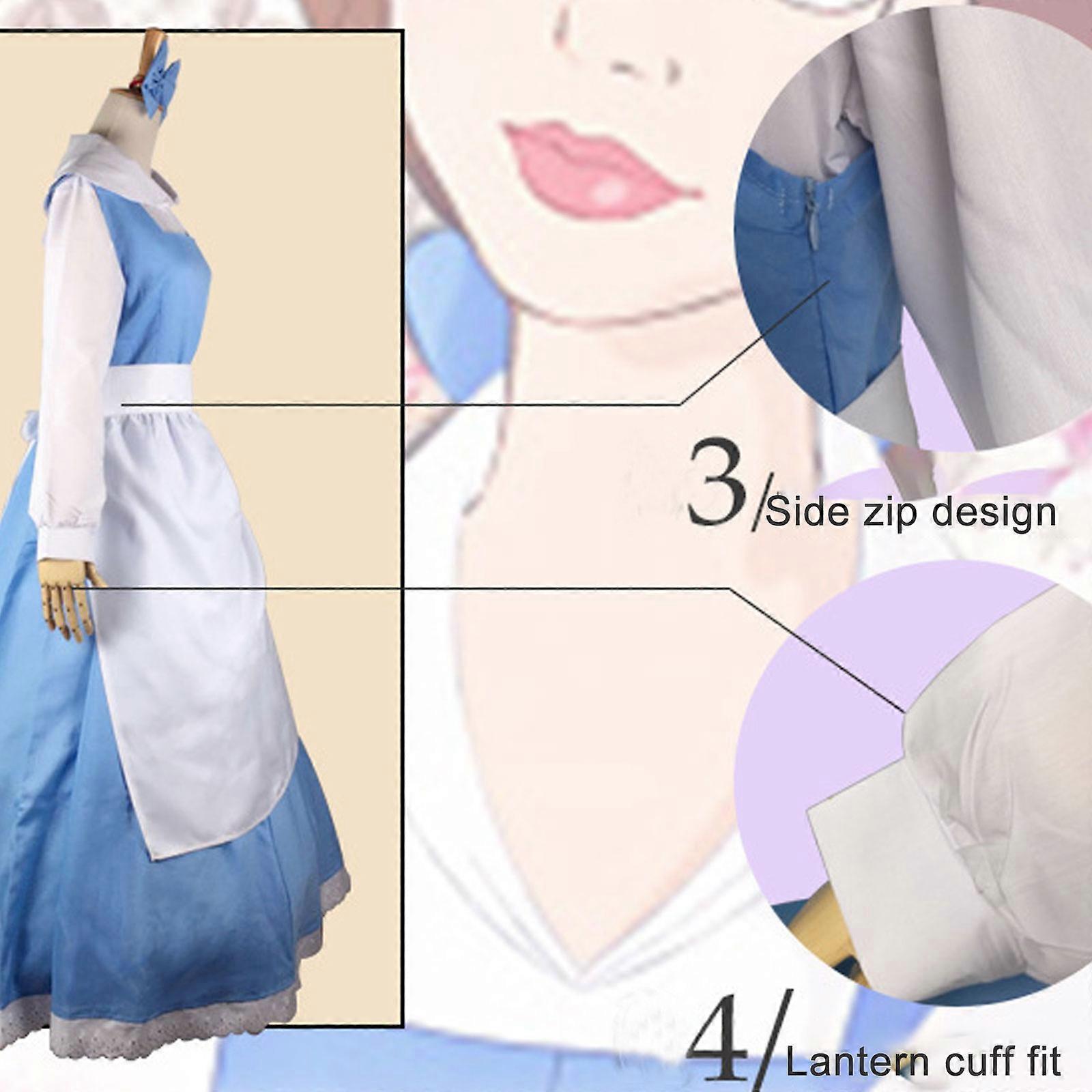Belle Costume Blue For Women From Beauty And The Beast,100% New | Fruugo UK