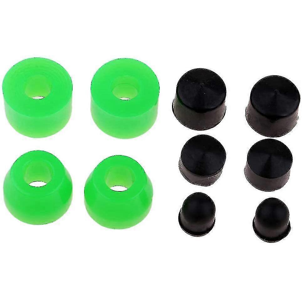 10 piezas Longboard Skateboard Bushing Tapered Cylindrical Bushing Green