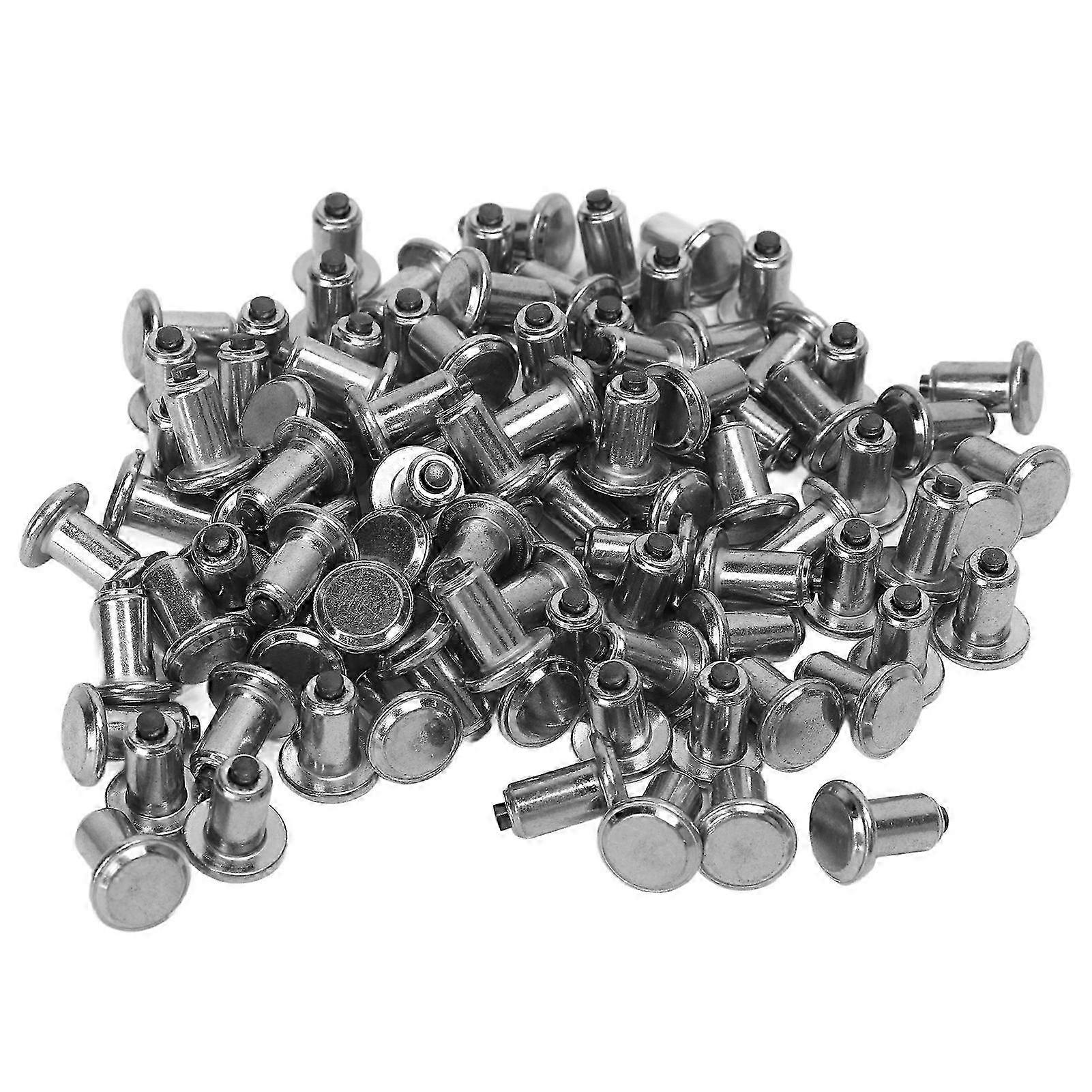 100PCS Tire Studs Silver Universal Wear Resistant Anti Slip Tire Snow Spikes for ATV UTV Forklift
