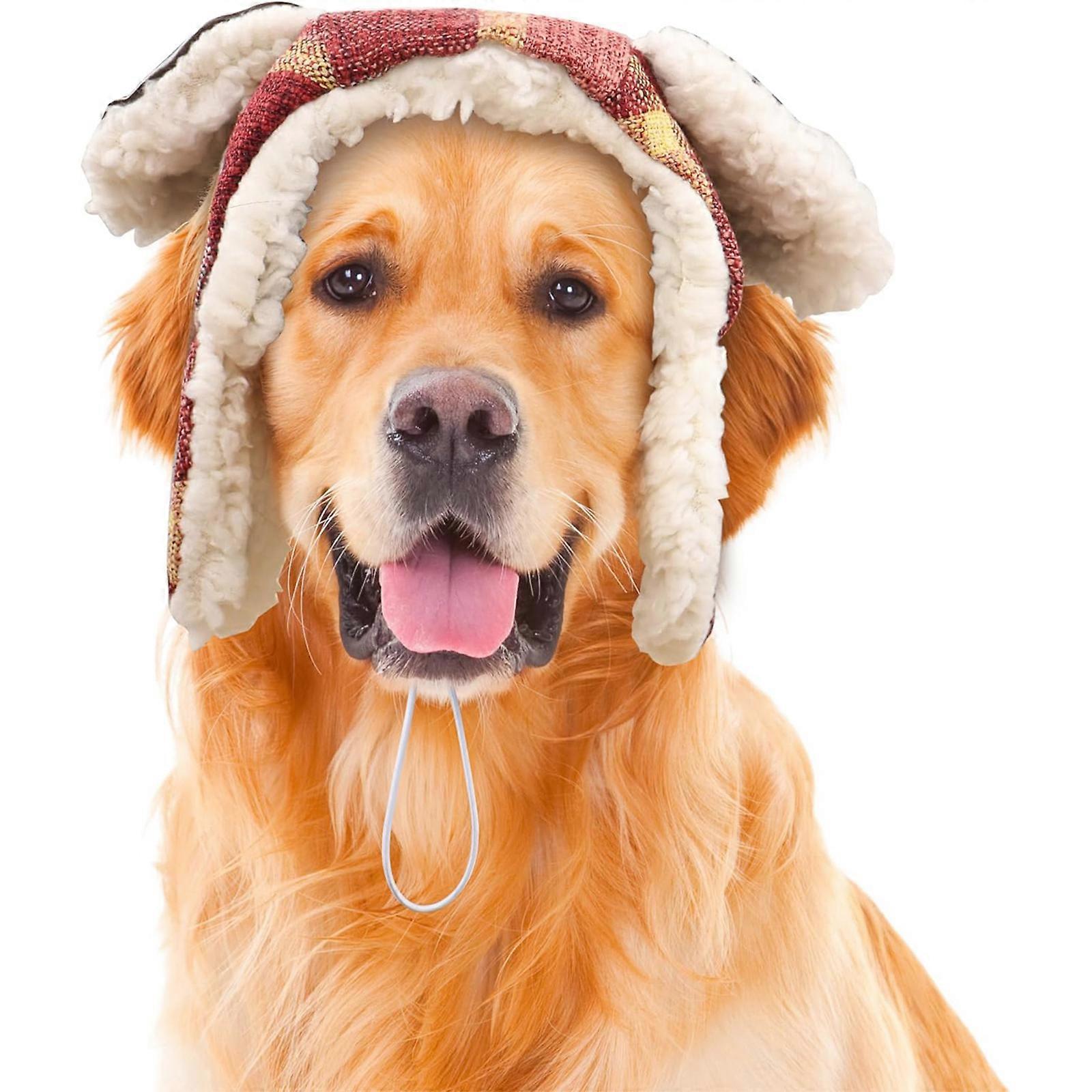 Pet Aviator Hat, Fleece Dog Winter Pilot Hat with Ear Flaps for
