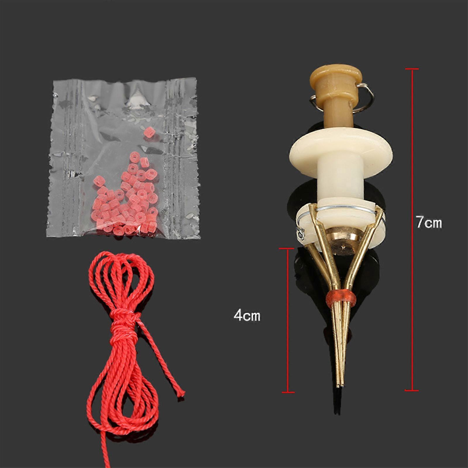 أداة باندر بيليه ، عصابات الطعم الكريات عصابات الحبيبات الصغيرة لصيد الأسماك بحلقات مطاطية حمراء لصيد الأسماك الصيد في الهواء الطلق للديدان الحية الكريات الصيد