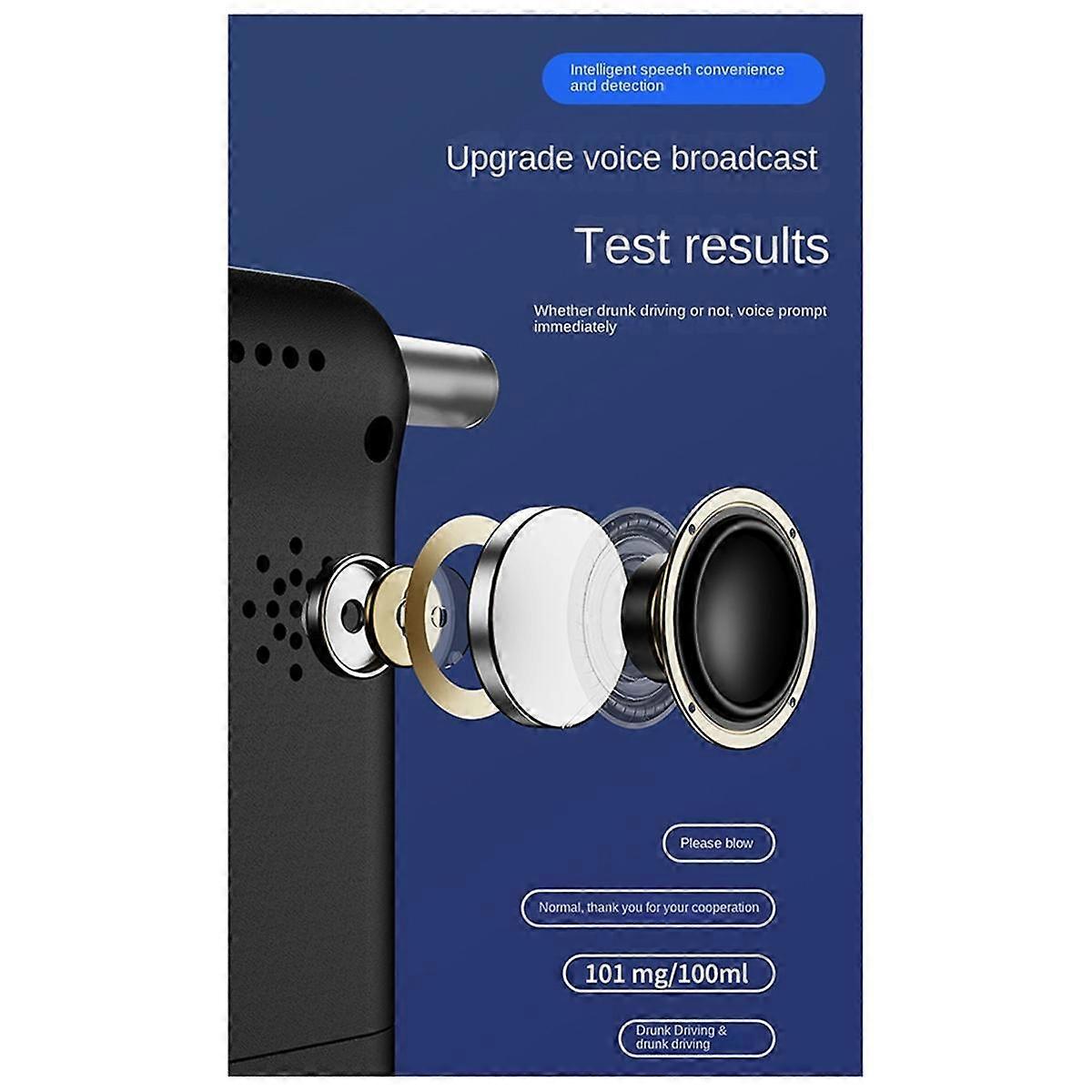 Digital Alcohol Tester Professional Alcohol Detector Breathalyzer Police Alcotester LCD Display Dru