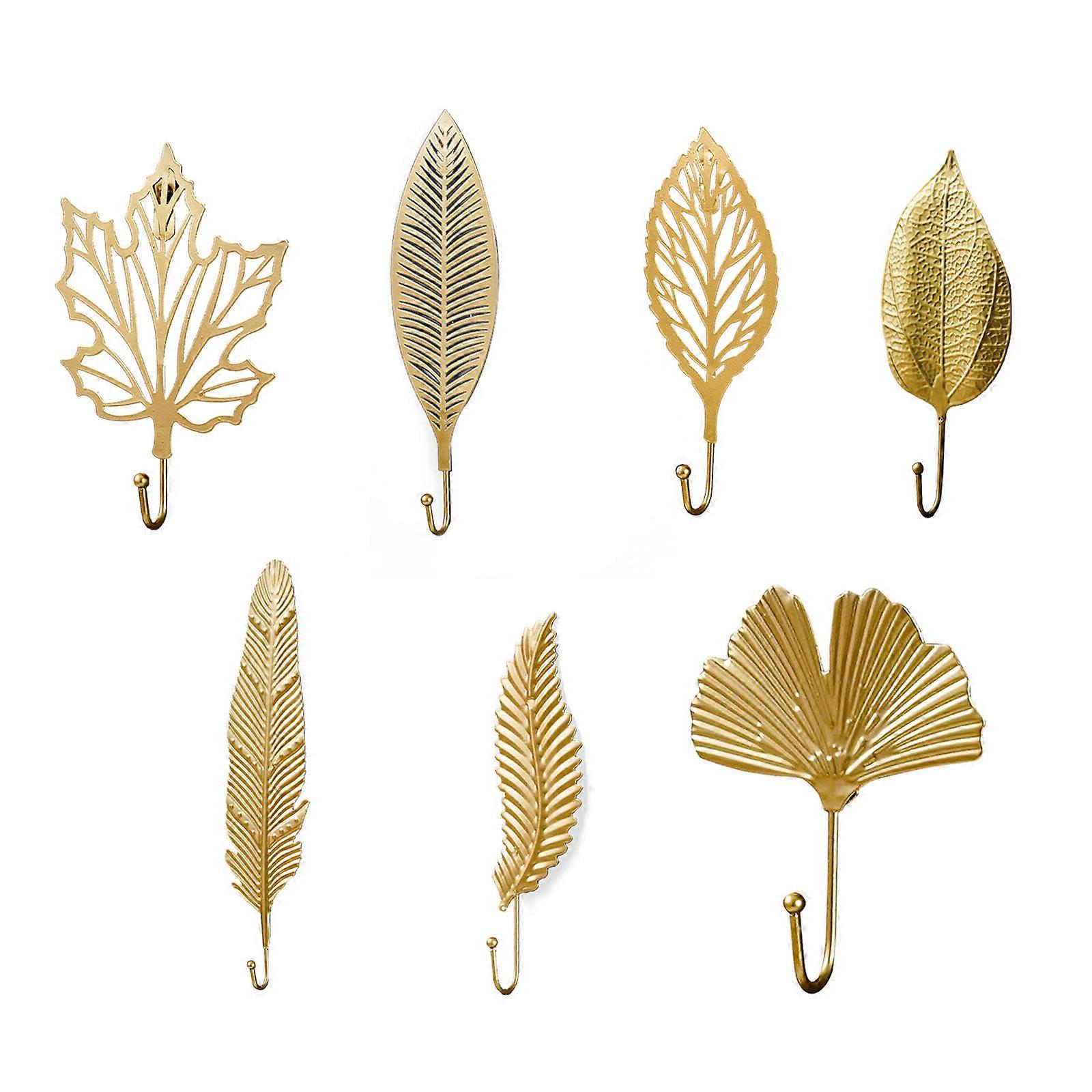 7PCS Wall Mounted Hooks Decorative for Hanging Coat Towel Handbag Backpack Hat