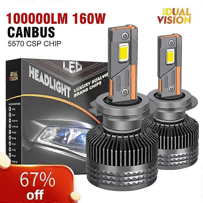 100000LM H7 LED Canbus Car Headlight Super HB4 H11 H4 H1 9012 HB3 9005 9006 H8 Lights Plug-N-Play Bulbs 160W 6000K Auto Lamp