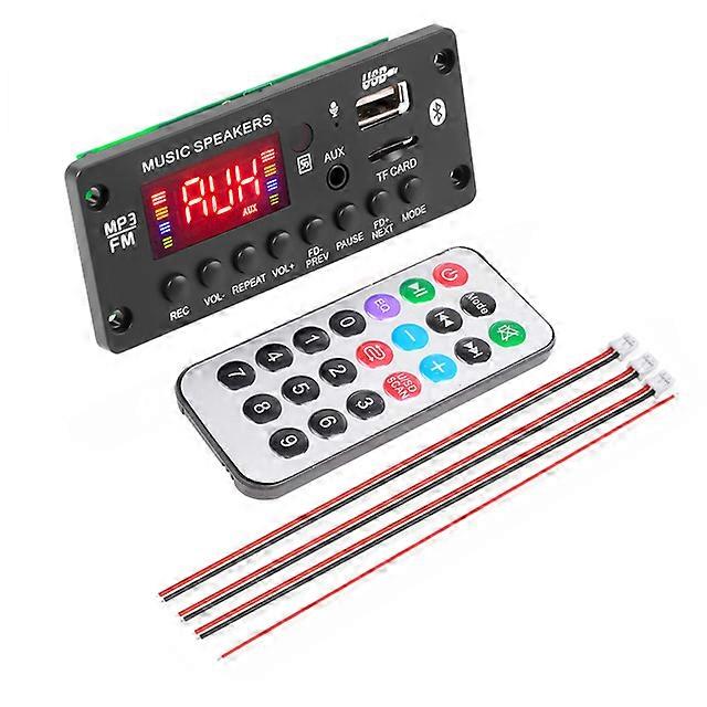 2*25W 50W Amplifier 7V-15V MP3 Player Decoder Board Bluetooth-compatible 5.0 Car FM Radio Module TF USB AUX WMA Player Decoder