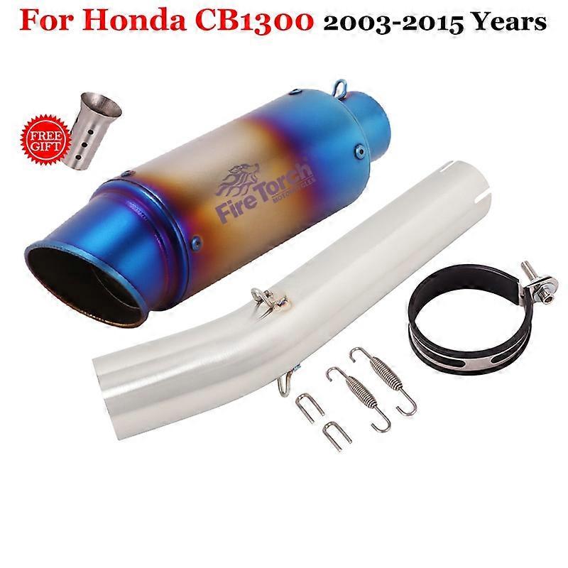 适用于雅马哈FZS 600 Fazer 1998-2003年本田CB1300 2003-2015摩托车排气51MM火炬消声器逃生摩托车