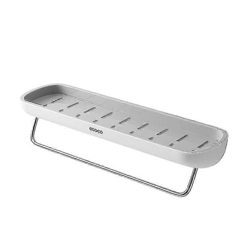 Organizer Bathroom Shelves Shampoo Tray Stand Single Rod Shower Holder(grey1pcs)