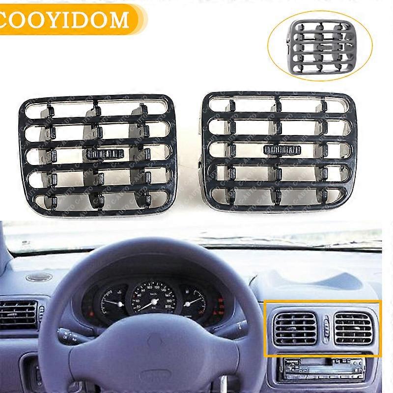 Car Interior 2PCS Interior Center Console Air Vent Outlet For Renault Clio II 1998-2001/THALIA I 2001-2006 Air Jet Intake Grille 7702258375