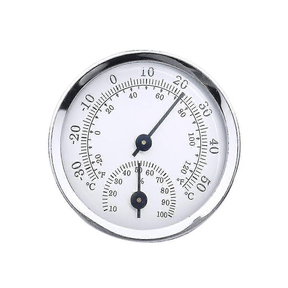 Mini Round Wall Hanging Analog Thermometer Hygrometer Temperature Humidity Meter
