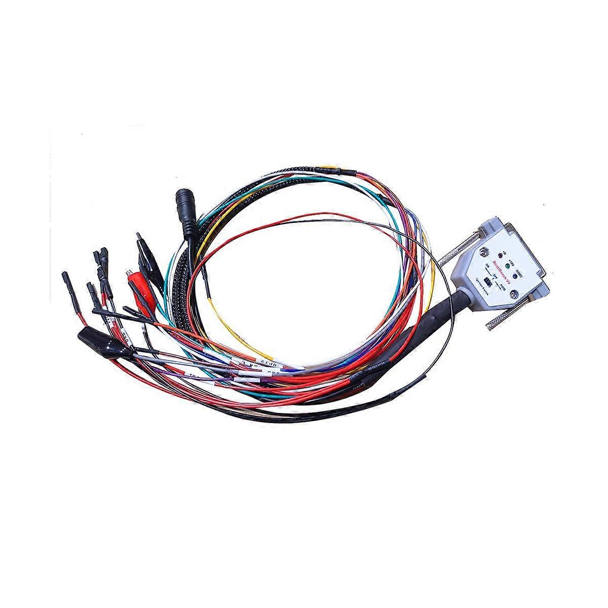 3 LED LIGHTS with Switch Boot Bench Cable DB25 for SM2 PRO+ J2534 VCI Read Write ECU BATT VCC KLINE