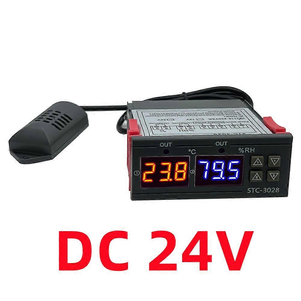 Dual Digital Thermostat Temperature Humidity Control STC-3028 Thermometer Hygrometer Incubator Controller AC 220V DC 12V 24V