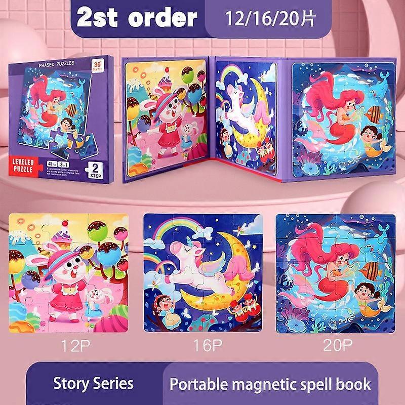 Kids Magnetic Puzzles Leveled Puzzles for Kids Age 2 Up Preschool Learning Jigsaw Puzzles Travel Games and Travel Toy for 2 3 4