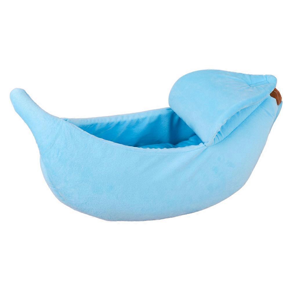 Cat Bed, Winter, Cozy, Banana-Shaped