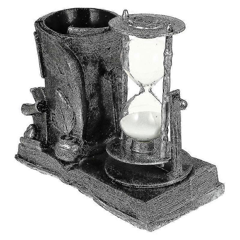 シルバースタチュー樹脂クラフトサンドクロックデコレーションデリケートホームデコレーションヴィンテージサンドクロックデコレーション