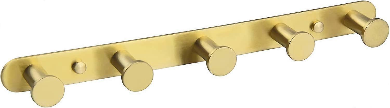 منشفة هوك رف نحى الذهب ، SUS304 الفولاذ المقاوم للصدأ الحمام هوك السكك الحديدية 5 السنانير ، حامل منشفة المطبخ المرافق ، جدار جبل