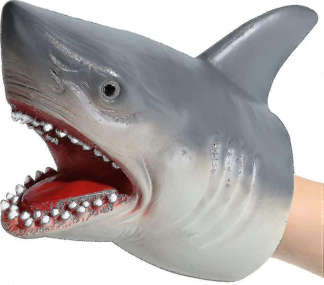 Shark Hand Puppet Role Play Realistic Head Gloves Soft Toy