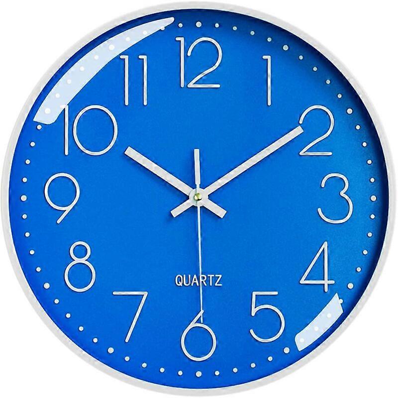 Silent Tickless Wall Clock, 30cm Arabic Numerals Modern Decorative Round Quartz Clock