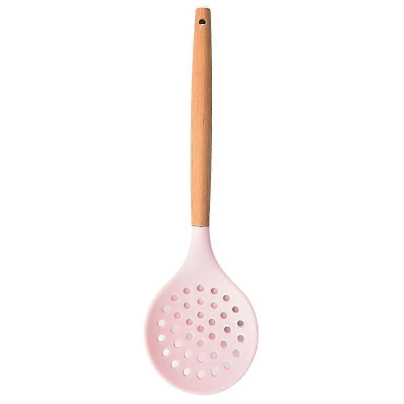 Cooking Strainer Non-Stick Heat-Resistant Wooden Handle Colander Spoon Skimmer Strainer for Kitchen