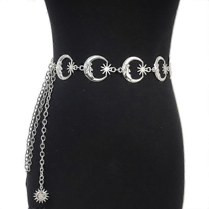 Womens Chain Waist Belt Long Tie Bandage Belts