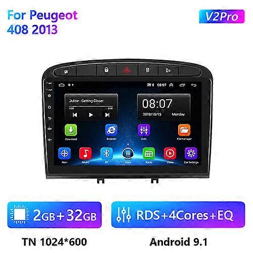 Podofo Carplay 2 Din Android Auto Car Radio For Peugeot 408 2013 9" DSP Multimedia Video Player GPS Head Unit 4G Audio Stereo