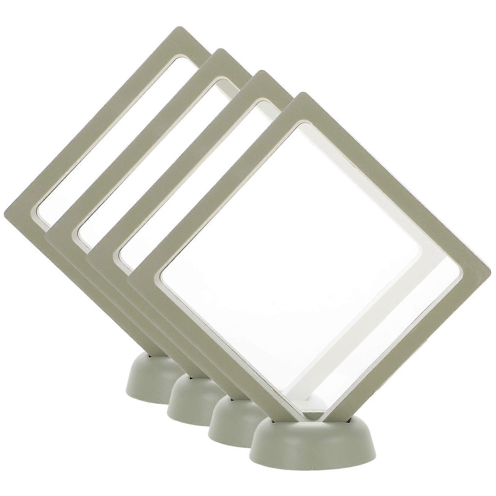 4 Sets Mini Figures Display Case Desktop Storage Box Mini Toys Collections Organizer