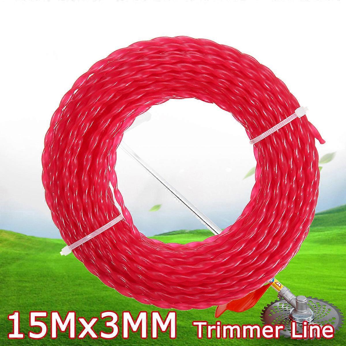 15m*3mm Grass Trimmer Line Grass Cut Strimmer Line Round Nylon Cord Wire String For Grass Trimmer Roll Grass Rope Line