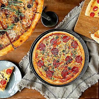 6/7/8/9/10/12/13 Inch Round Pizza Plate Pizza Pan Deep Dish Tray Carbon ...