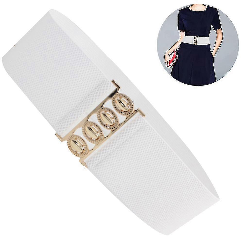 Ceinture élastique large avec boucle à fermoir rétro