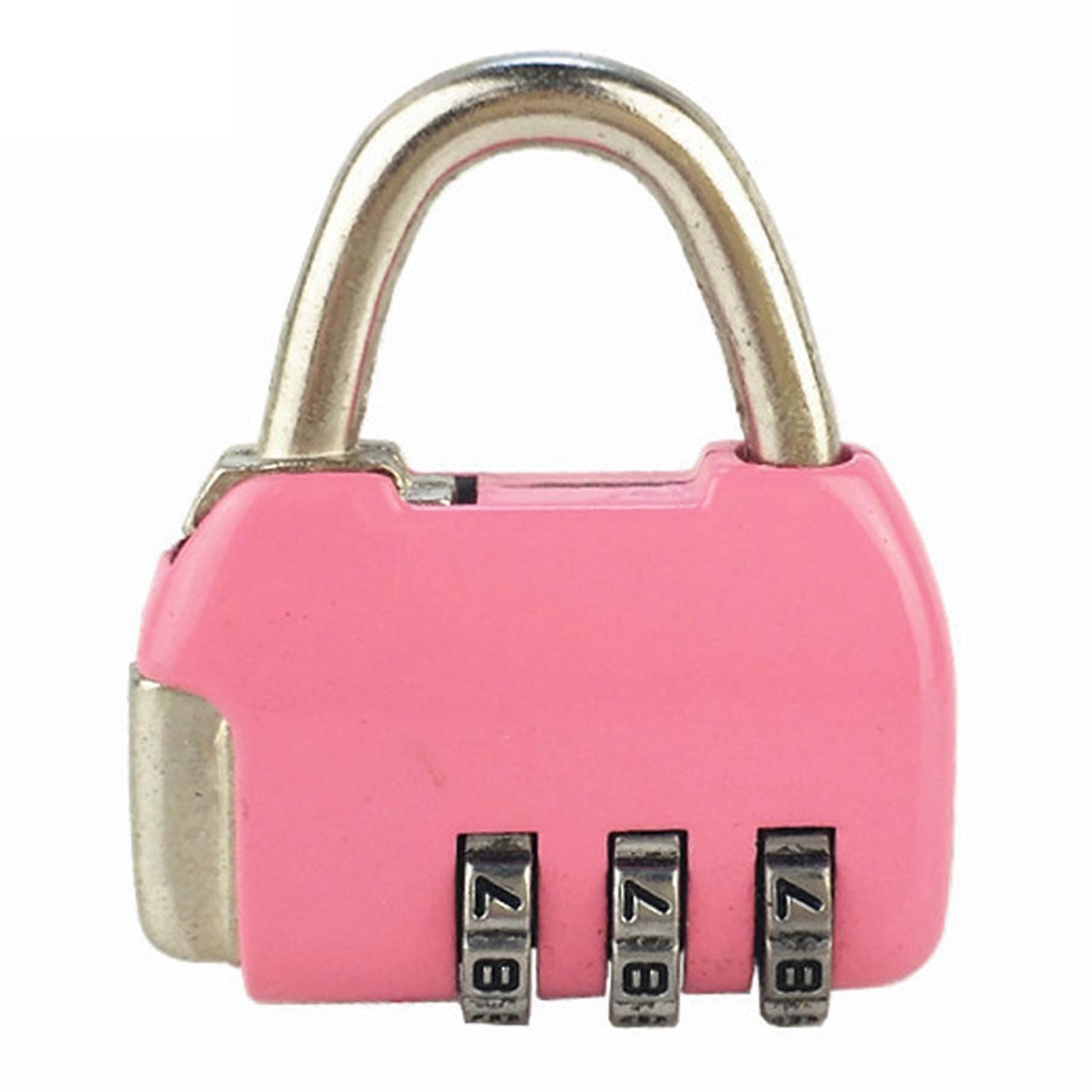 High-Security 3-Digit Combination Padlock - Durable, Portable Lock for Luggage & More