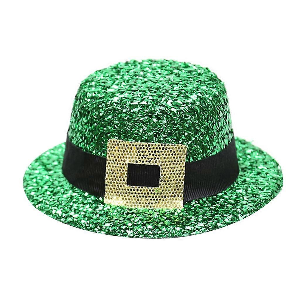 St Patrick Day hårklipp glitrende hatt Barrette Saint Patrick Party hodeplagg