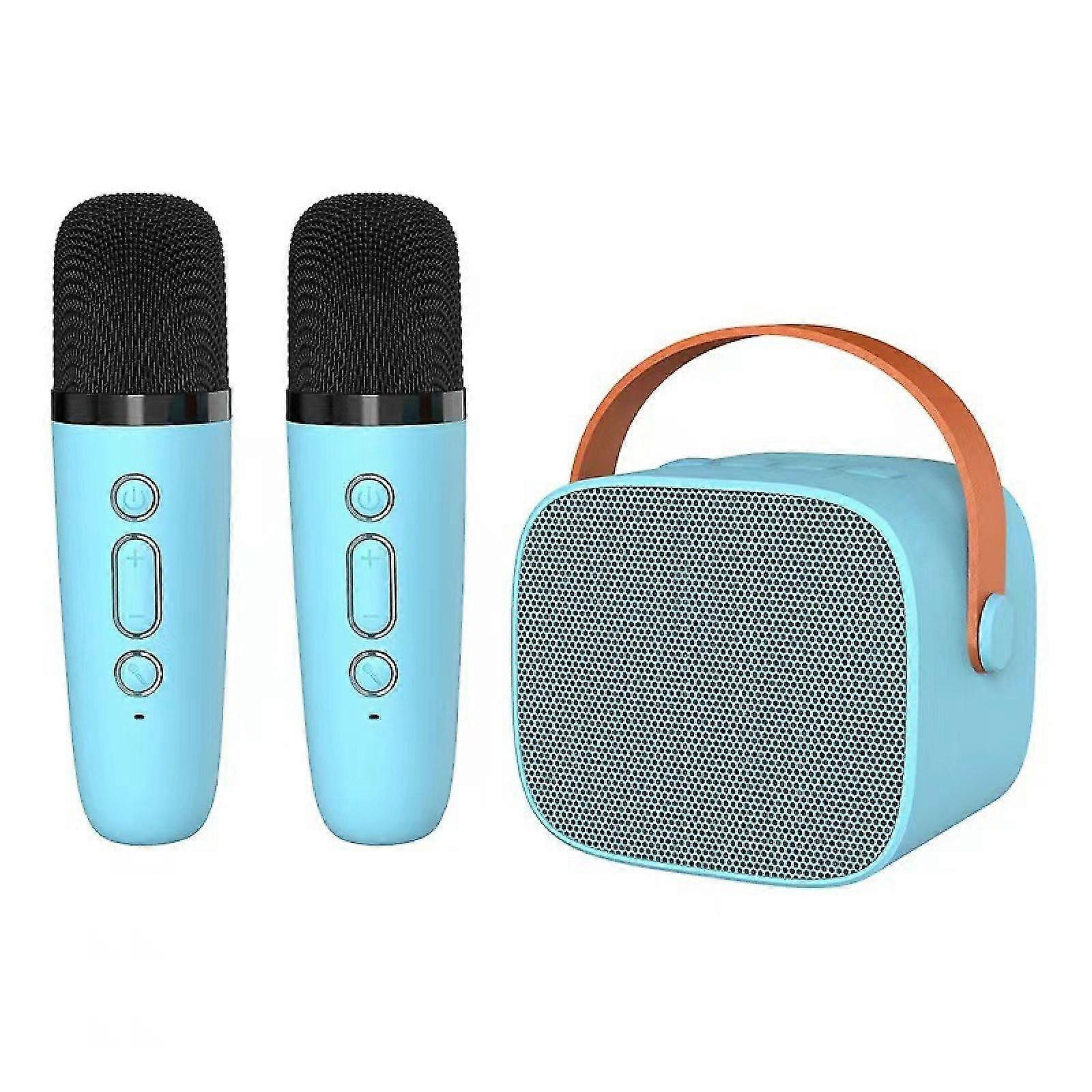Mini Karaoke Machine, Portable Bluetooth Speaker, Karaoke Machine With 2 Wireless Microphones Portable Stereo Sound Karaoke For Kids Adults For Party,