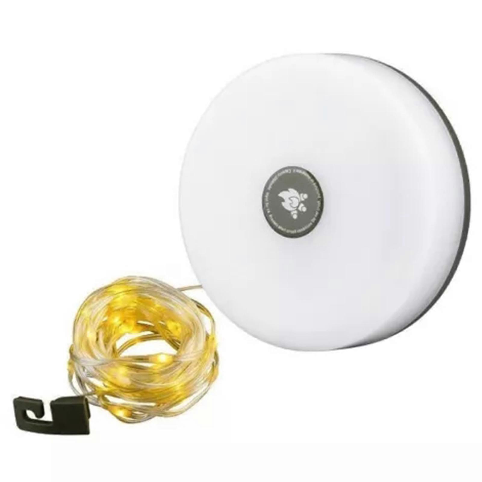 4 in 1 Camp Lamp IP67 Waterproof Rechargeable Hanging Light Outdoor Stowable String Light for Tent Yard
