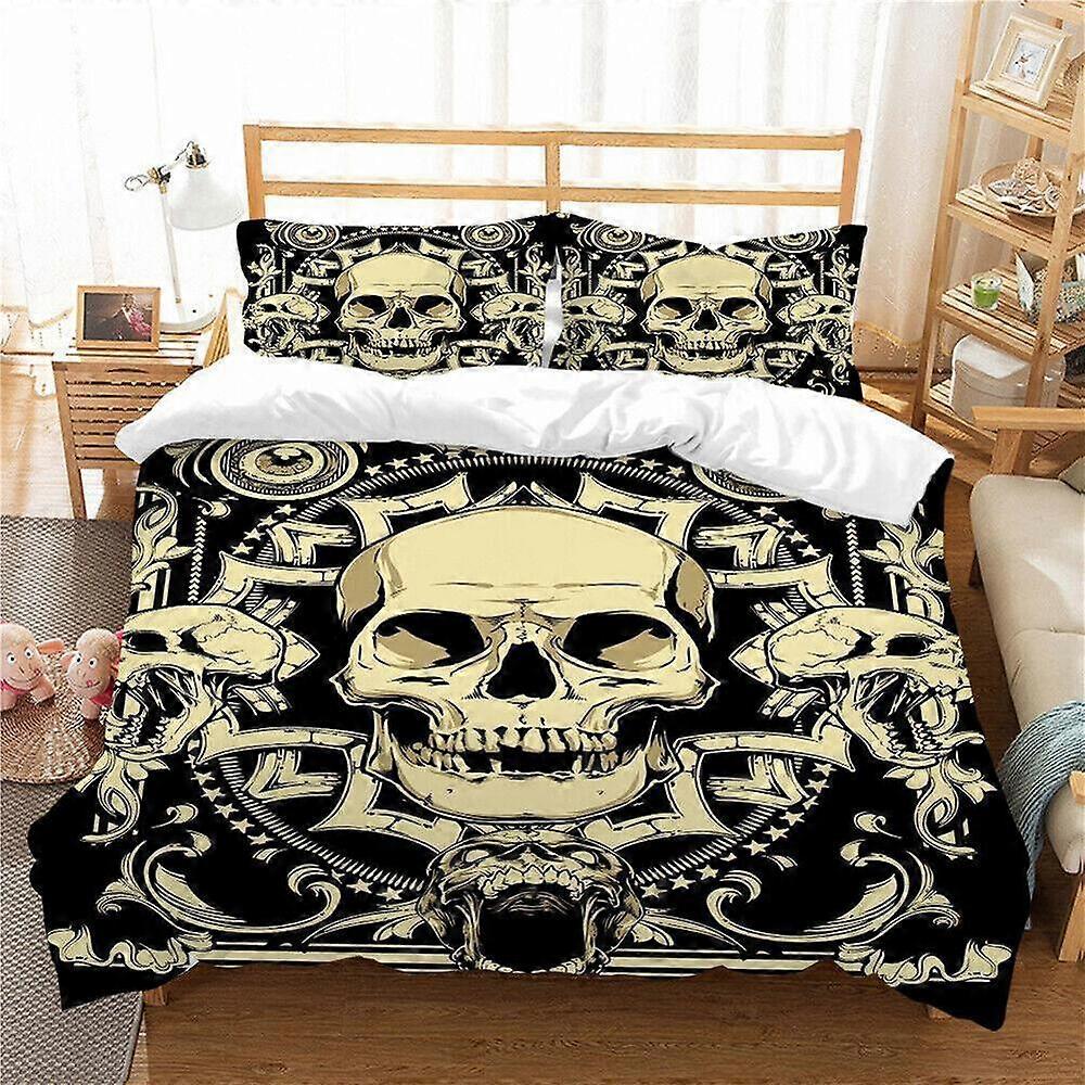 v4661 Lakan Dödskalle Halloween Påslakan Påslakan Sängkläder Sängkläder Sängkläder Lakan IU4661