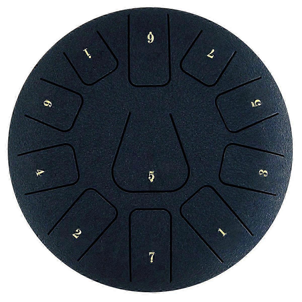 Tambor de língua de aço de 8 polegadas, pandeiro de 11 notas com baquetas e palhetas para meditações Instrumento de pandeiro E