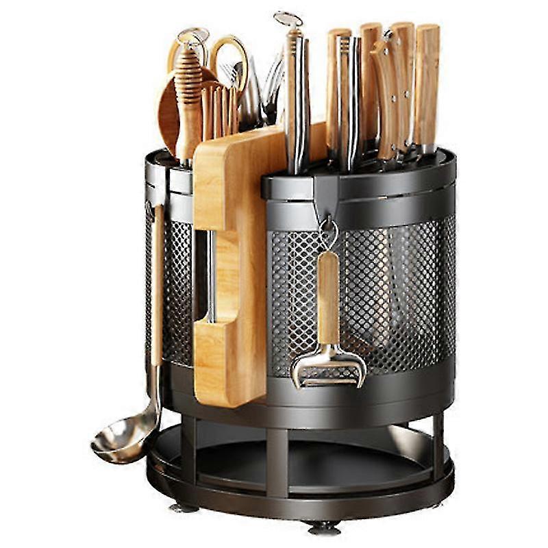 Multifunctional Rotatable Kitchen Knife Storage Rack