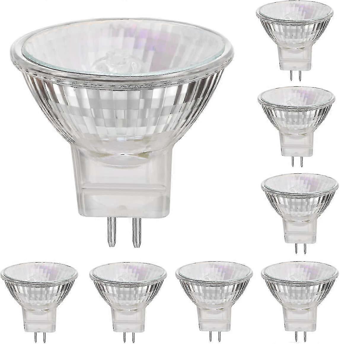 12v 35w Halogen Gu5.3 Base Warm White, Dimmable, Pack Of 8