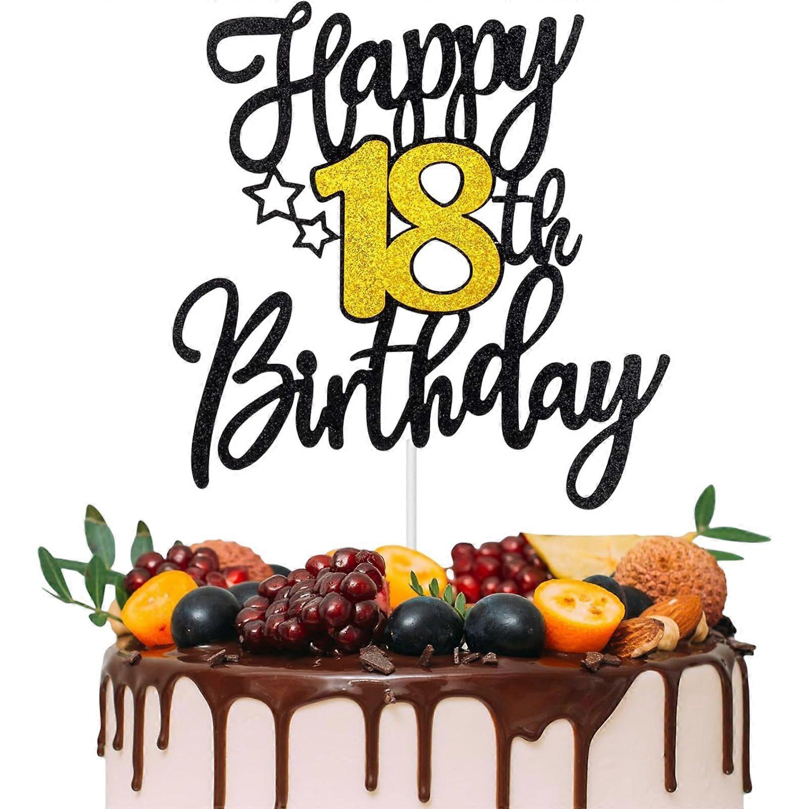 1pcs18th birthday cake placard