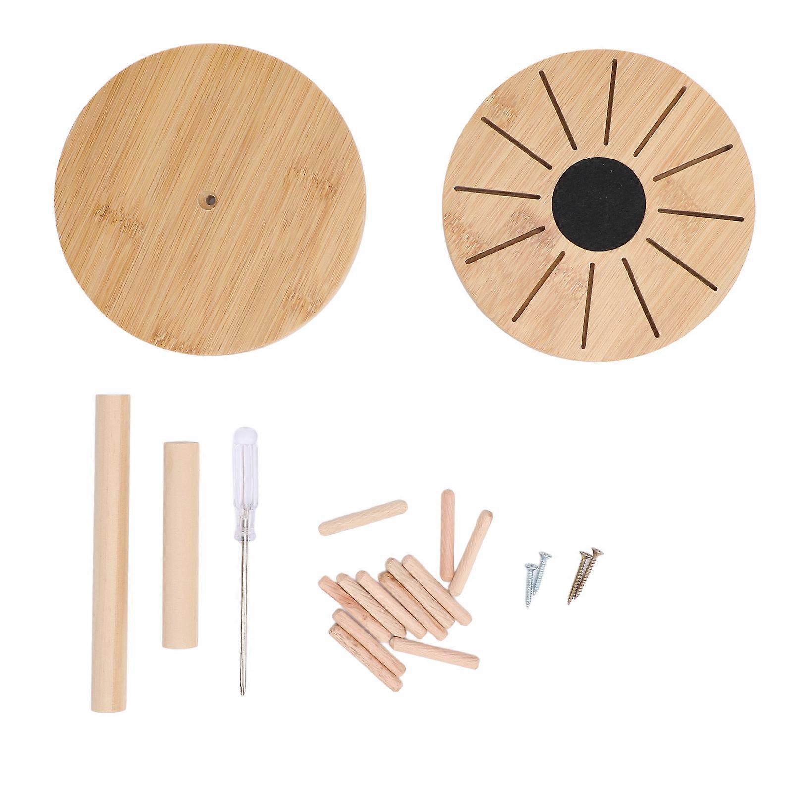 Sewing Thread Rack Round Bamboo Detachable Spool Thread Holder Rack for Home Textiles Hand Weaving