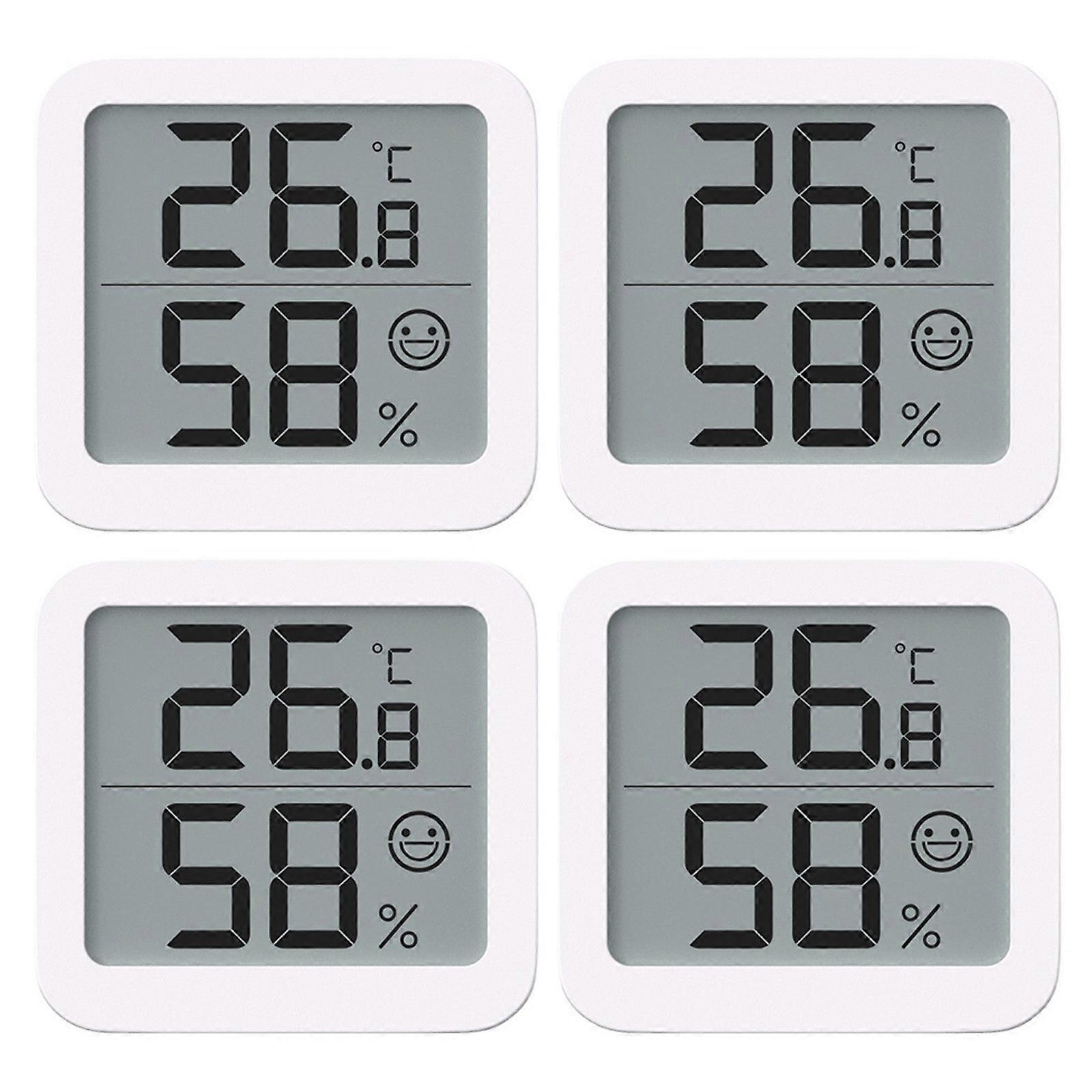 2/4Pcs Thermomètres d’intérieur Moniteurs d’hygromètre pour des lectures précises de la température et de l’humidité Chambre de bébé et espace de vie