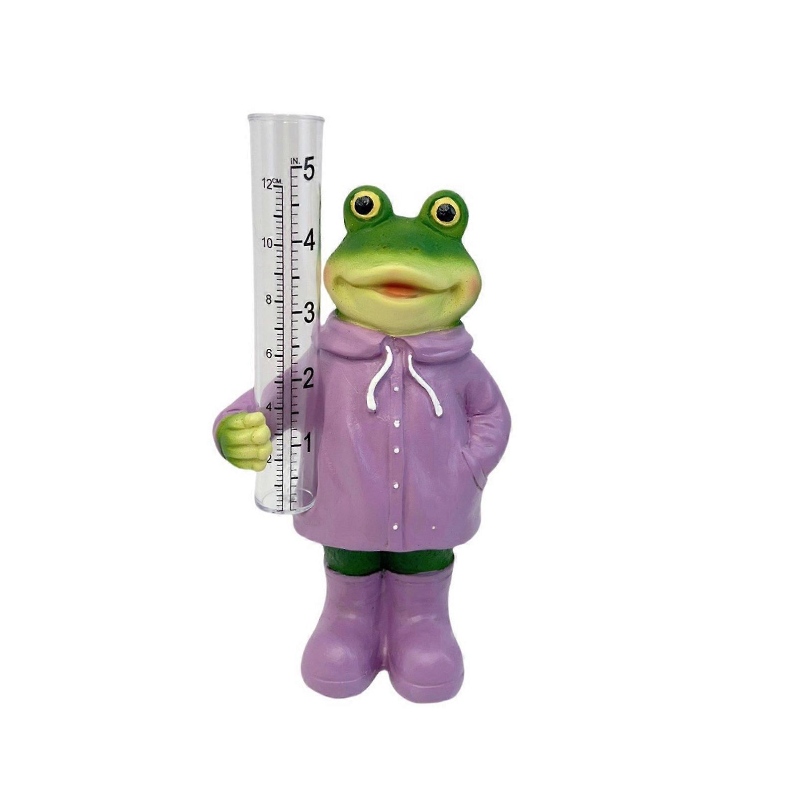 Whimsical Garden Statue with Rain Gauge for Monitoring Rainfall and Enhancing Yard Aesthetic, Precipitation Measurement
