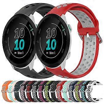 Voor Garmin Forerunner 55 20 mm geperforeerde ademende sport siliconen horlogeband