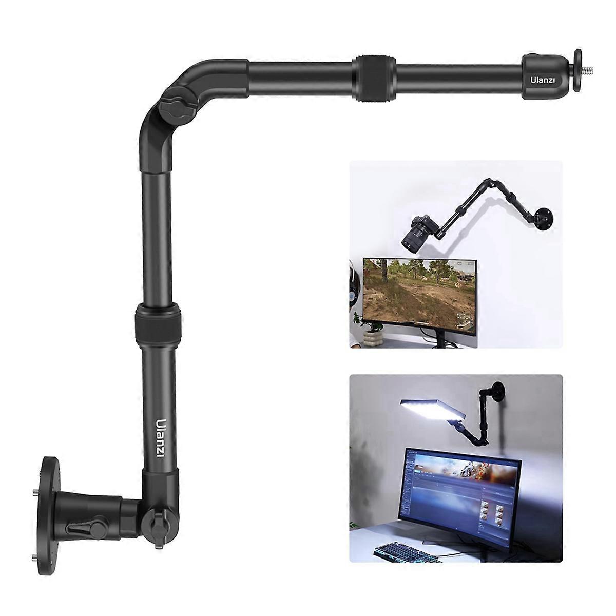 ZJ04 Heavy Articulated Magic Arm Camera Wall Mount with 1/4inch Ball for DSLR, Live Streaming