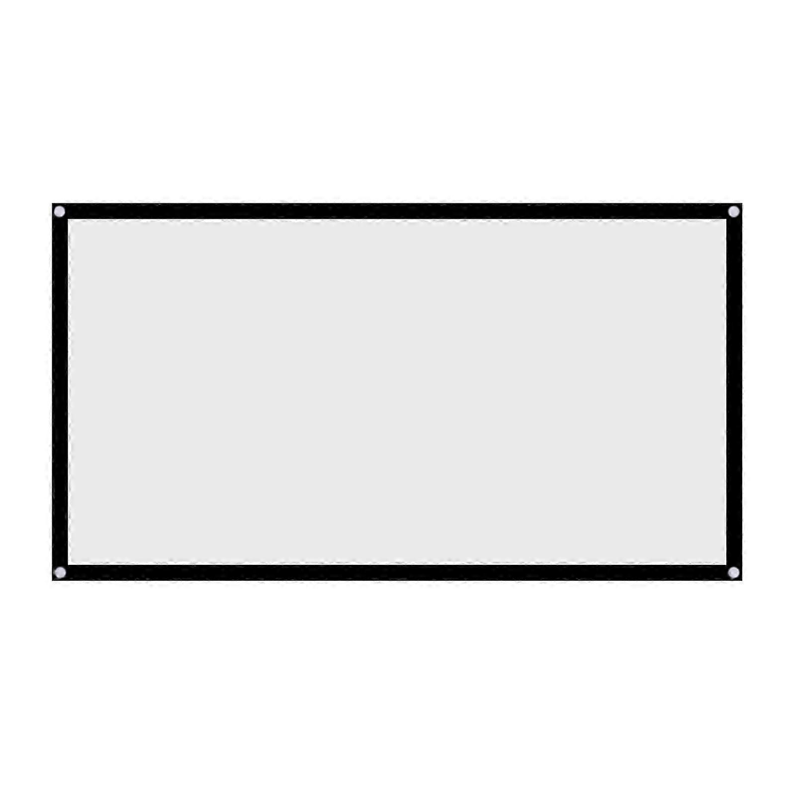 1pc Portable Foldable Non Crease White Projector Curtain Projection Screen 16:9 (72inch)