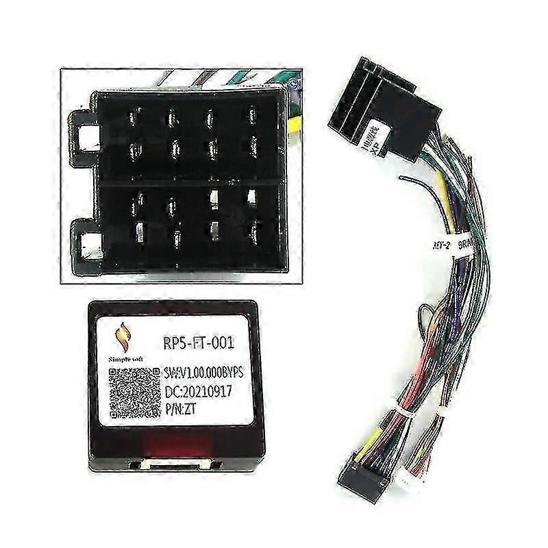 Compatible Fiat 500 Car Radio Dashboard Panel Frame Power Cord Canbus 2007 2008 2009 2010 2011 2012 2013 2014 Video Cable