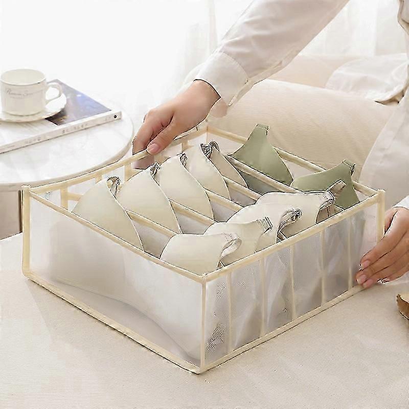 Household Storage Box With Three In One Compartment, Multifunctional, Suitable for Socks / Underwear (11 Grids)