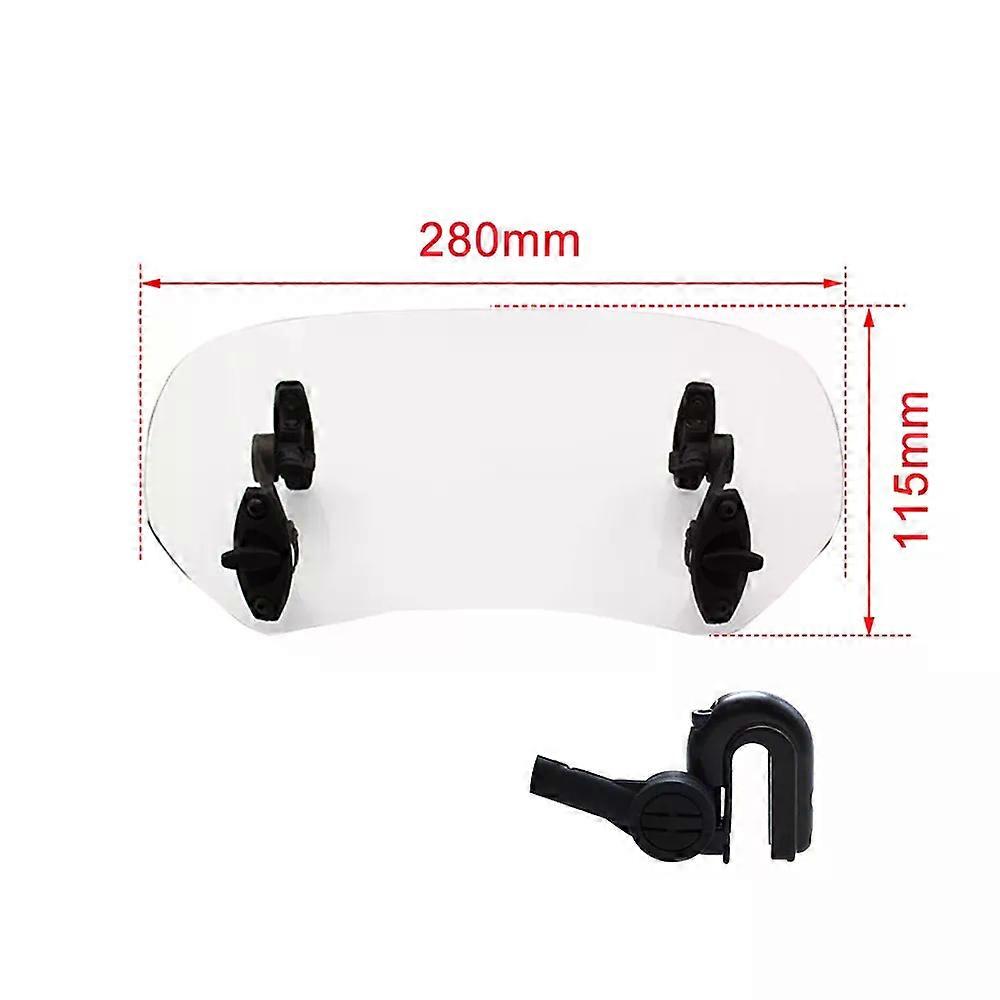 Universal Motorcycle Scooter Adjustable Clip On Windscreen Windshield Extension Spoiler Wind Deflector Adjustable Lockable MAXP