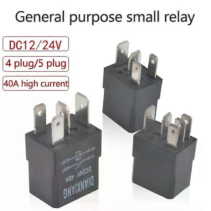1PC Automotive Relay 40A 12V/24V 4 Pin 5 Pin Small Waterproof Relay Lighting Controller