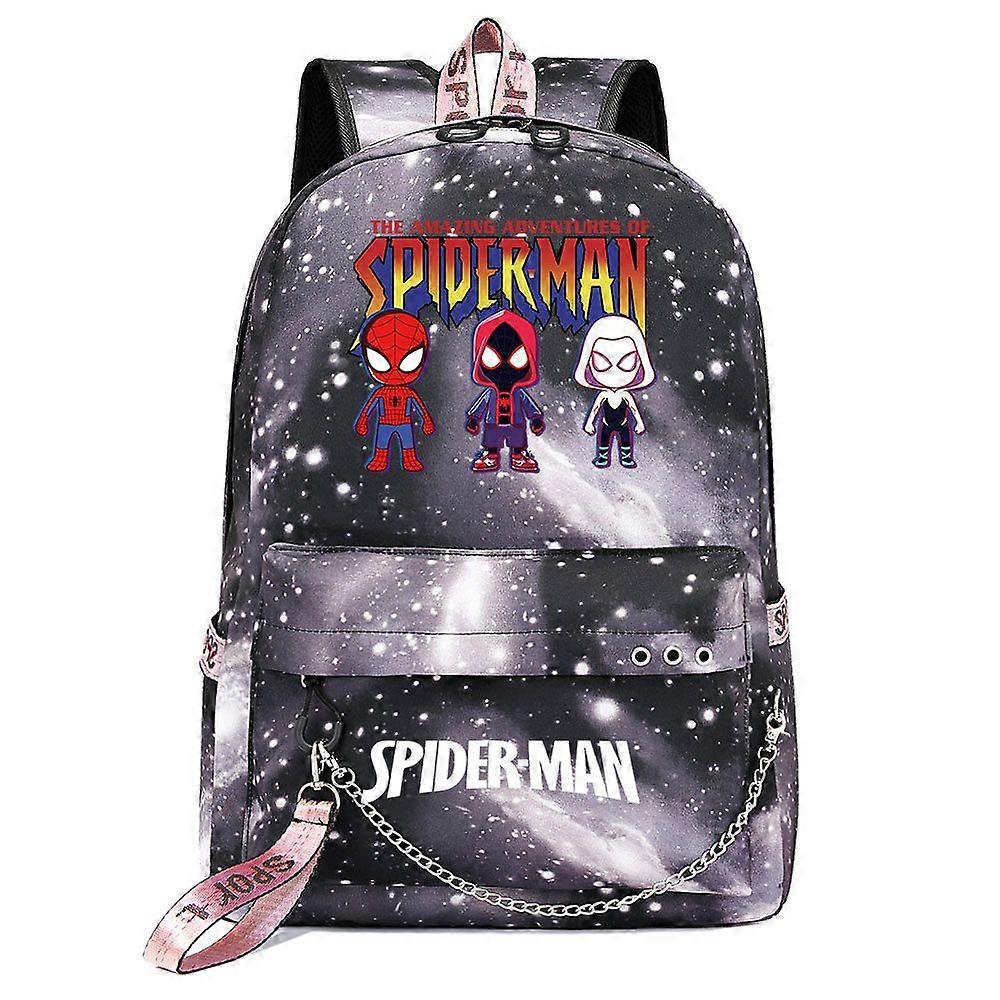 Spiderman Kawaii Canvas Laptop Travel Backpack - Ιδανικό για αγόρια, κορίτσια, παιδιά, εφήβους, και γυναίκες - Ιδανικό σχολικό βιβλίο Bagpack για ταξίδια και καθημερινά N